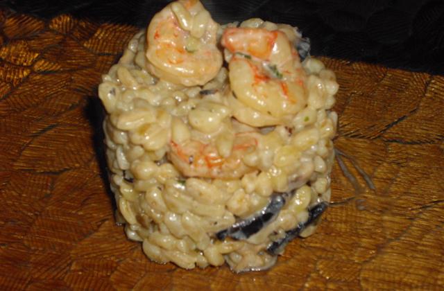 Blésotto champignons et crevettes - Photo par capucin51