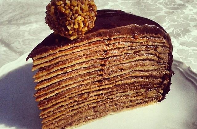 Mille crêpes à la noisette et au chocolat - Photo par Chef_spatule