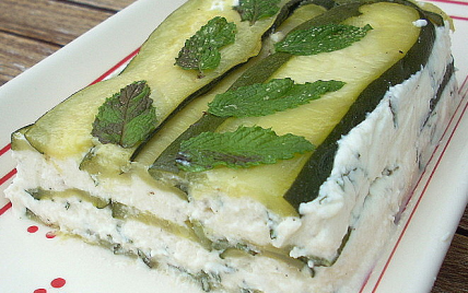 Lasagnes du potager courgettes et menthe - Photo par La soupe à la citrouille