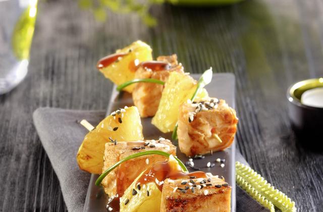 Brochette de saumon au pamplemousse - Photo par Tanoshi