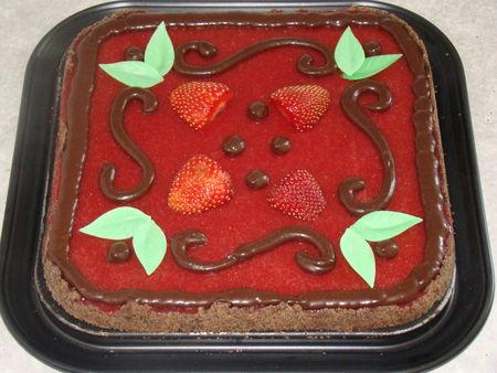 Tarte aux fraises et chocolat - Photo par Les Gâteaux Magiques d'Alilo