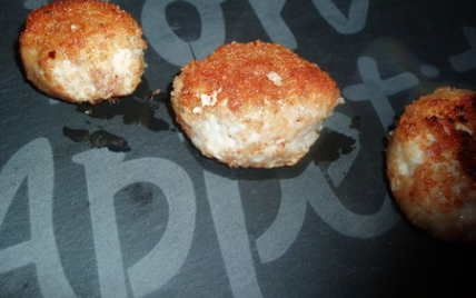 Croquettes de poulet à la pancetta et cœur de mozzarella - Photo par brevesdecuisine