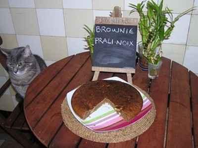 Brownie prali-noix au beurre salé - chafou