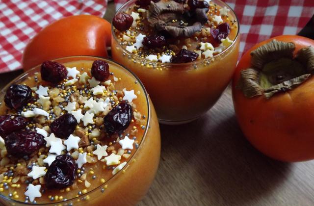Verrines de compote de Poire et purée de kaki - Photo par Poucinette Cook
