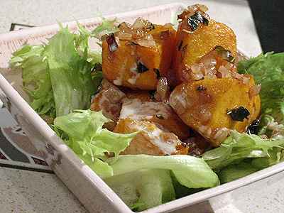 Salade de potiron grillé au macis - Photo par 750g