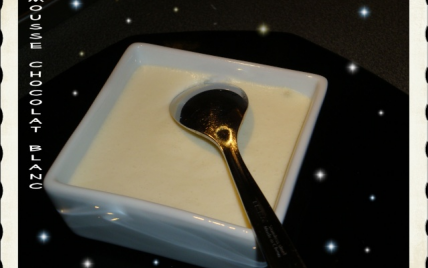 Mousse de chocolat blanc légère au fromage blanc - Photo par Sandyy90