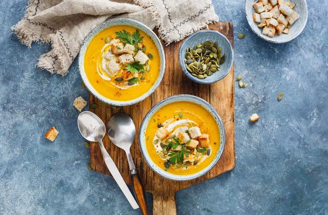 Velouté de carottes aux poireaux et au curry doux - Photo par 750g