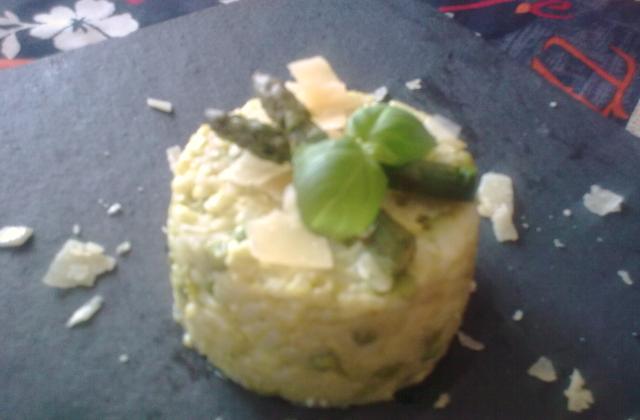 Risotto de légumes verts: petits pois, fèves et asperges vertes - Photo par pepitavignon