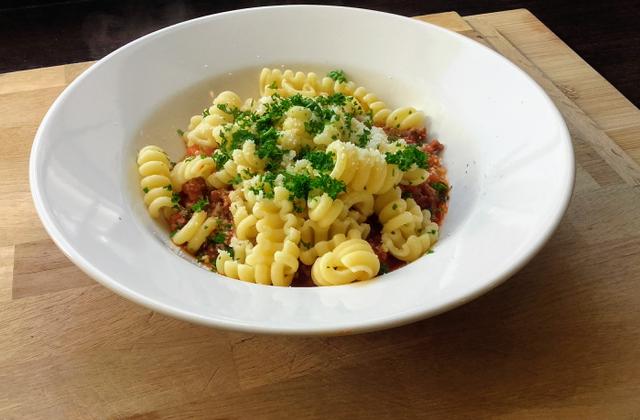 Riccioli à la sauce bolognaise - Photo par sébastien