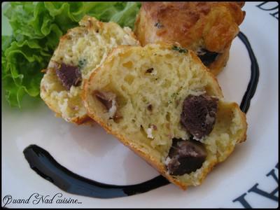 Muffins aux gésiers de canard confits et au chèvre - Nad0511