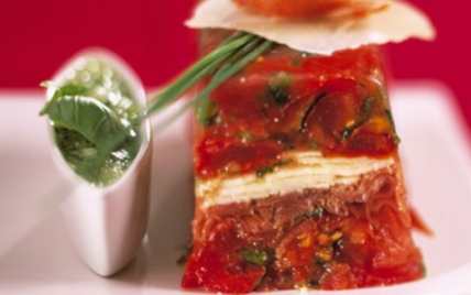 Terrine de Tomates de France aux copeaux de Parme et Parmesan - Photo par Tomates de France