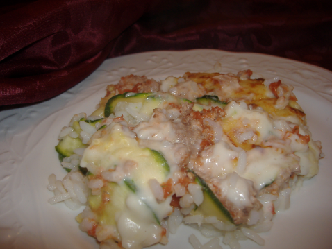 Gratin de courgettes crémeux au riz et thon - Photo par Cuisinefl♥