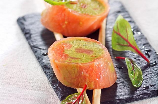 Médaillons de saumon à la crème d"avocat - Photo par Toupargel
