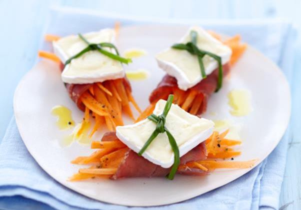 Bouchée de thon fumé et carottes au Caprice des Dieux - Photo par Quiveutdufromage.com