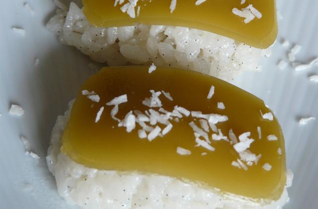 Sushis mangue et coco - Photo par Linou