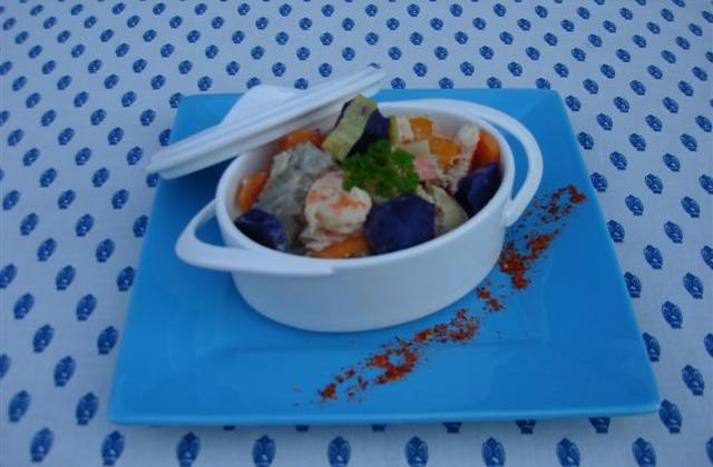 Blanquette de saumonette et légumes au piment d'Espelette - Photo par Sandrine Baumann