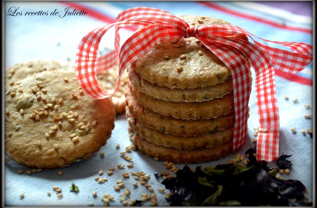 Biscuits au sésame et aux algues - Les recettes de Juliette