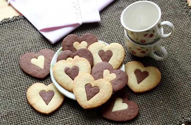 Sablés coeur bicolores - Photo par Silvia Santucci