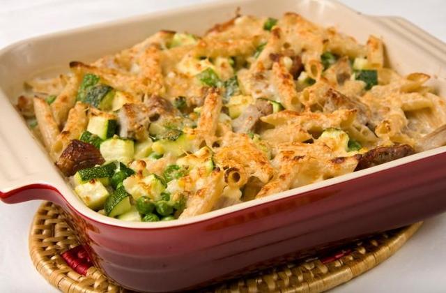 Gratin de courgettes au riz et à la farce - Photo par huthfr