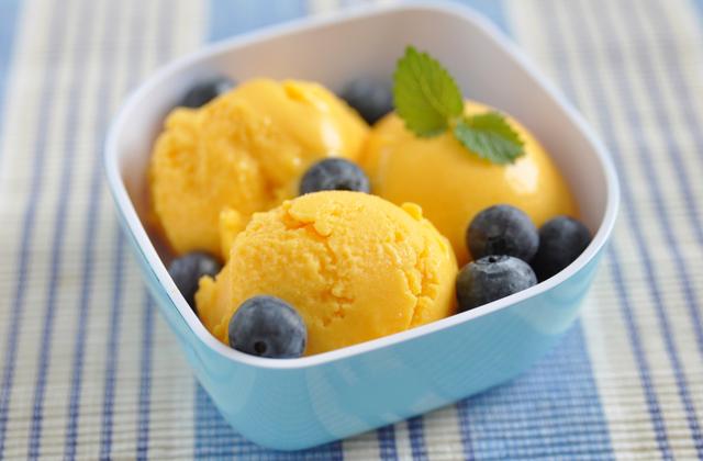 Sorbet à la mangue - Photo par bamoua