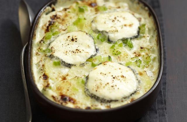Gratin de céleri et de pommes de terre au Sainte-Maure de Touraine - Fromages de Chèvre