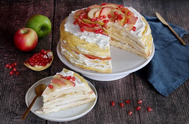 Recette Gateau De Crepes Facon Layer Cake Aux Pommes En Pas A Pas