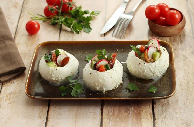Mozzarella di bufala farcie aux crudités - Photo par Silvia Santucci