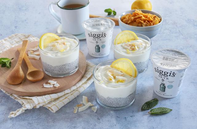 Pudding de chia au skyr, coco et zeste de citron - Photo par Silvia Santucci