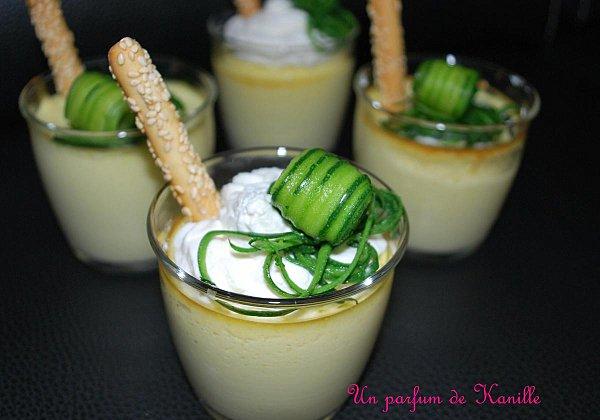 Flan de courgettes et sa chantilly de chèvre frais - Photo par Kanille