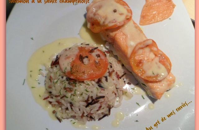 Saumon et sa sauce champenoise - Photo par Annick