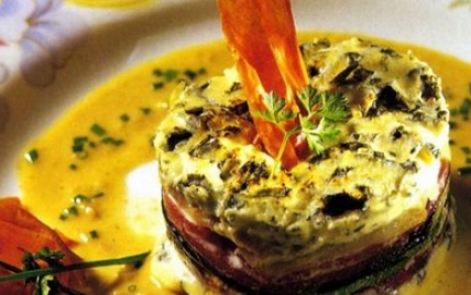Bayaldi de légumes séchés à la fourme d"Ambert - Photo par La Fourme d'Ambert