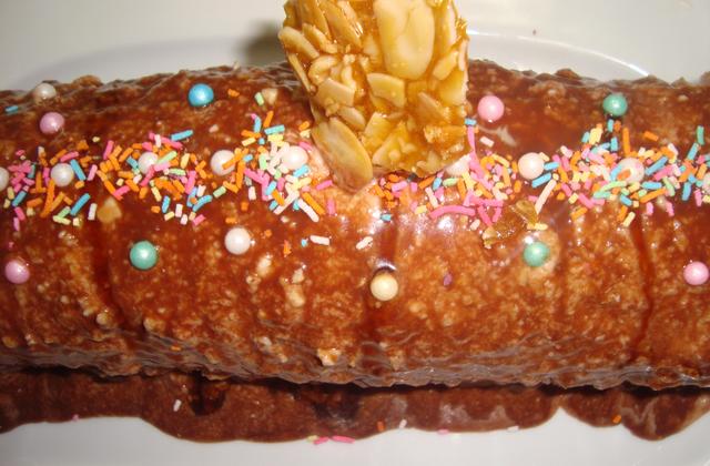 Bûche noisette chocolat - Photo par sassoupe