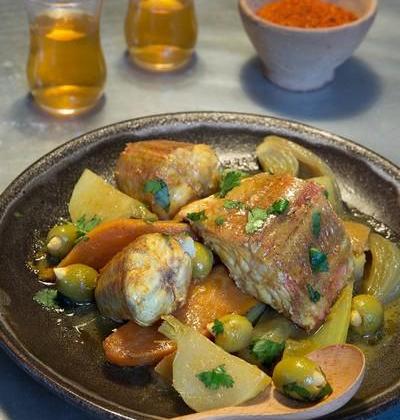 Tajine de grondin aux légumes d"hiver - Photo par Pavillon France
