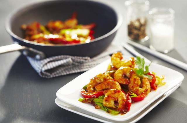 Crevettes sautées à la thaï - Photo par Maggi