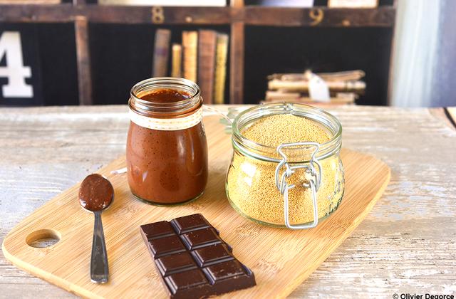 Crème chocolatée à l’amarante - Photo par Amandine Geers et Olivier Degorce