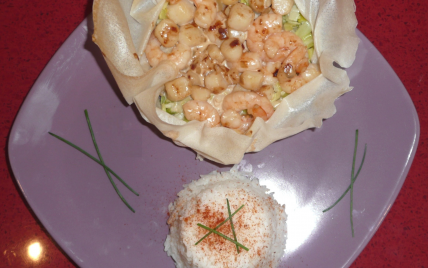 Corolle aux crevettes, pétoncles et poireau - emilieDK