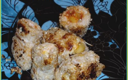 Bouchées de poulet gruyère-pomme-sésame - lorijade