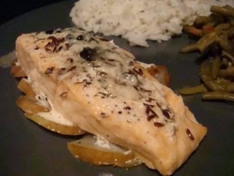 Pavé de saumon poire et roquefort - Photo par poisondereve