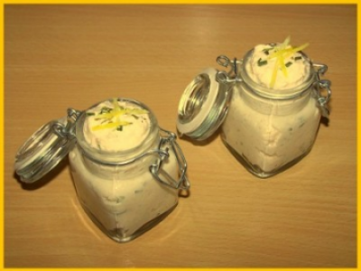 Mousse de saumon au citron et Kiri - biscottine