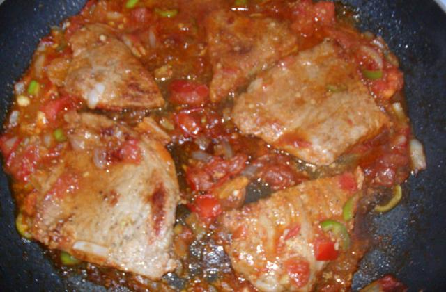 Escalopes de veau et sa sauce piquante - Photo par oumrayan