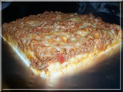 Pizza à la bolognaise - Photo par Louloucuisine