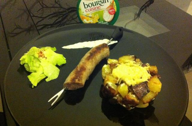 Gratin de pommes de terre et la saucisse de toulouse façon boursin cuisine - Photo par dam13n
