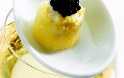 Petite ratte au caviar façon mimosa - Labeyrie