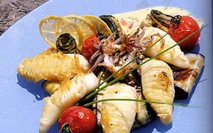 Calamars au barbecue, vinaigrette au citron confit - Photo par laurenlt