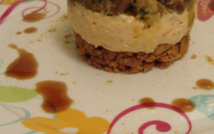 Mousse de saumon fumé aux champignons des bois et spéculoos - Photo par miss o
