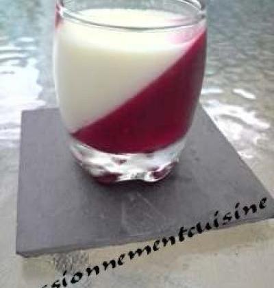 Panna cotta au chocolat blanc et framboise - Photo par passionnementcuisine