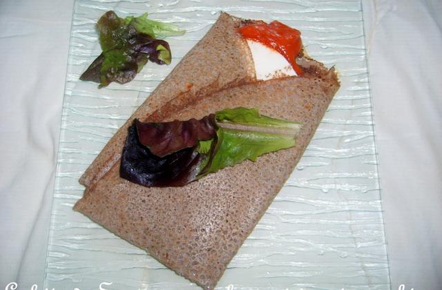 Galette de sarrasin au chèvre et tomates confites - Photo par adelinaK