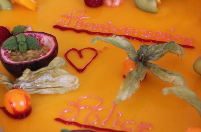 Mousse passion abricot en gateau - aquiliD