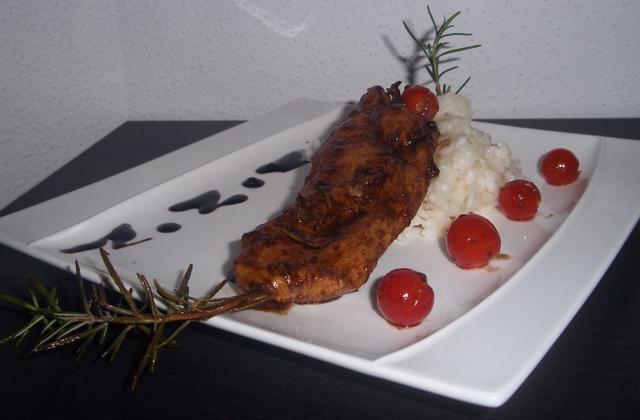 Sucré / Salé de poulet au romarin & son risotto cremeux - Photo par chouya