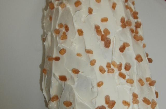 Bûche blanche de Noël à la crème de marrons - Photo par MyCulinaryCurriculum